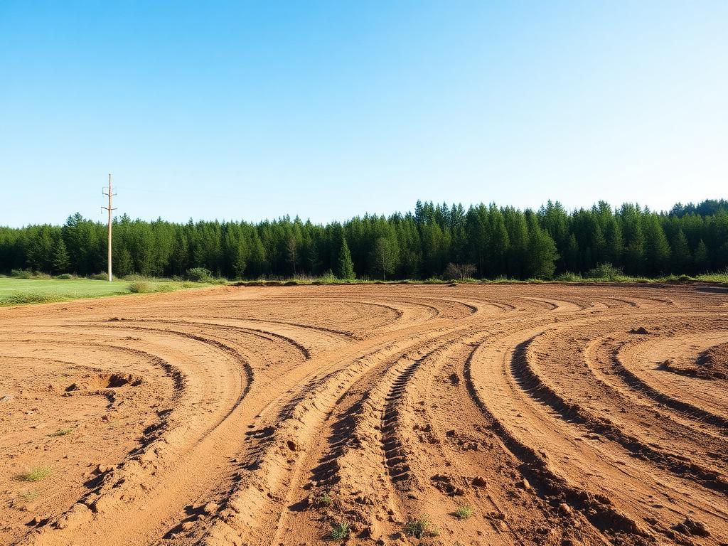 Lot prep — open ground ready